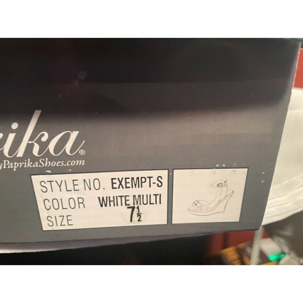 NEW Paprika Exempt-S Wedges Espadrilles 7.5" - Picture 13 of 13